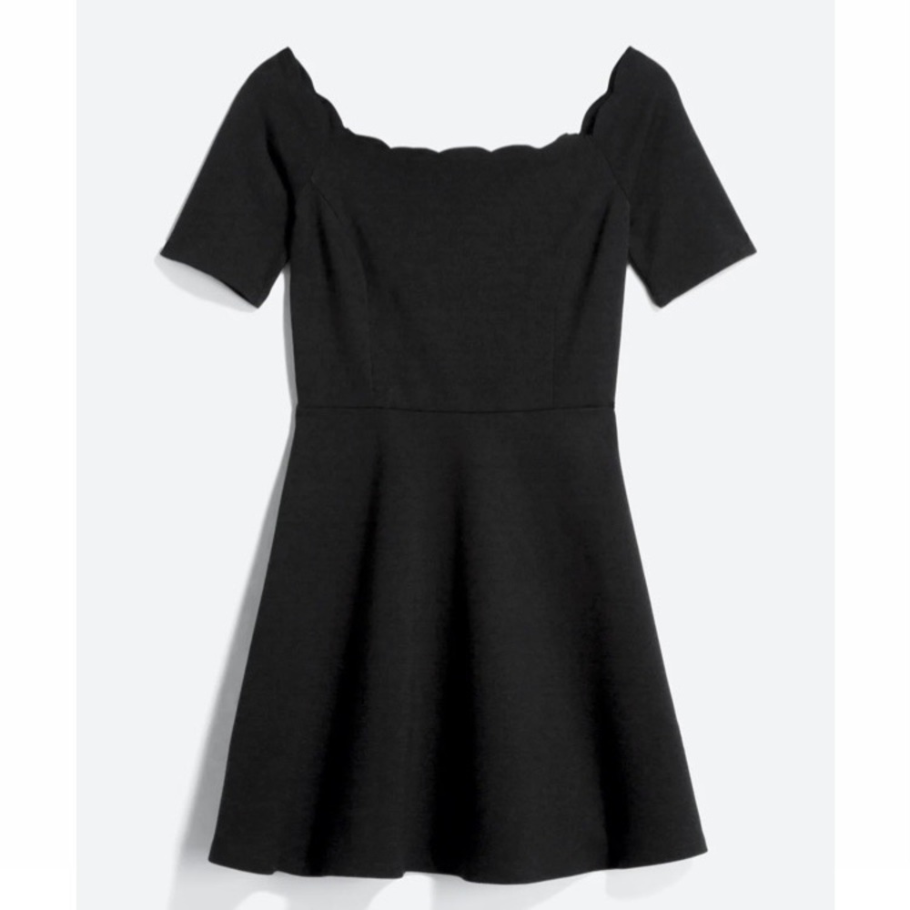 Stitchfix Scallop black dress